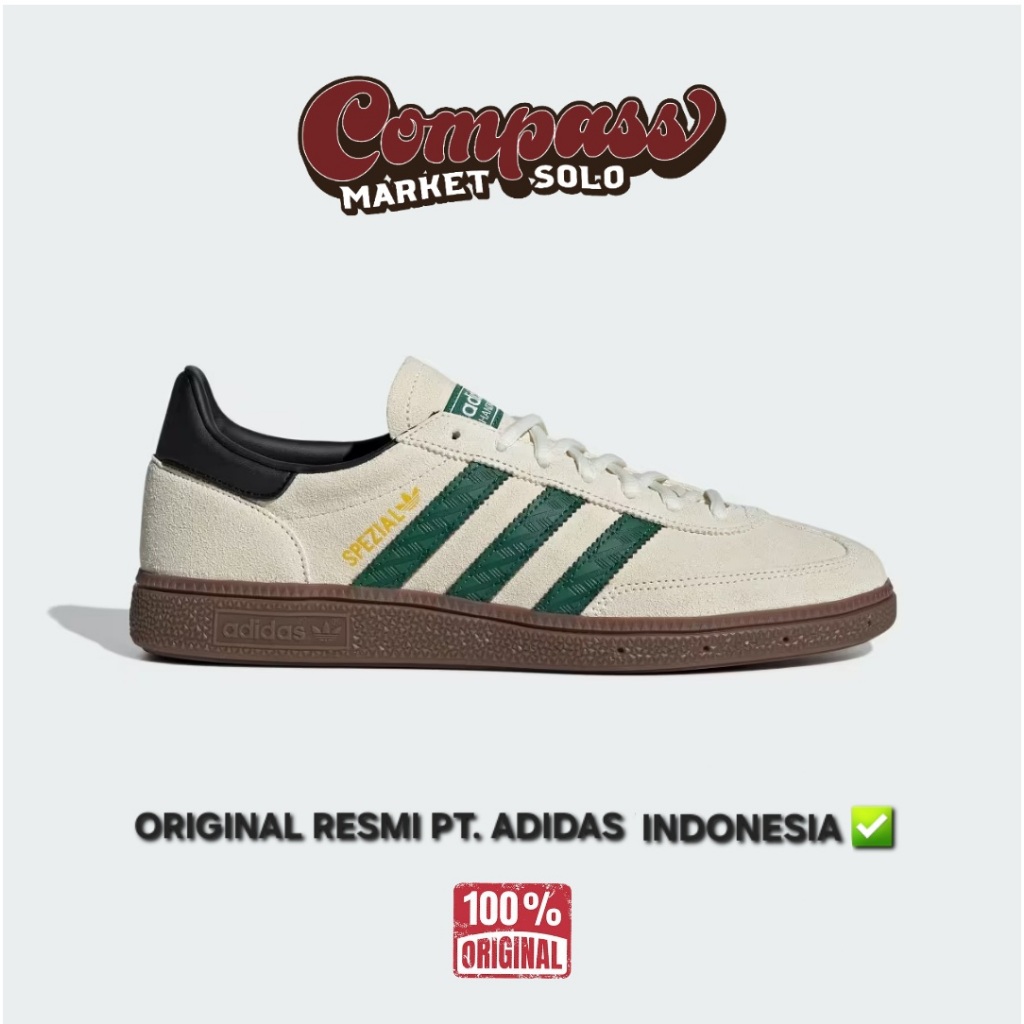 [ORIGINAL] ADIDAS HANDBALL SPEZIAL OFF WHITE GREEN IH6597 | SNEAKERS CASUAL PRIA