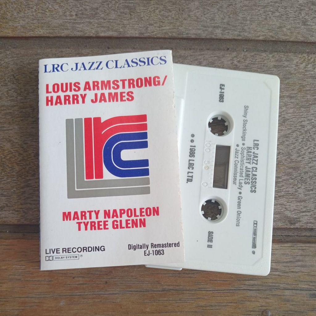 Kaset Jazz Import Louis Armstrong & Harry James LRC Jazz Classics/1986 lrc ltd