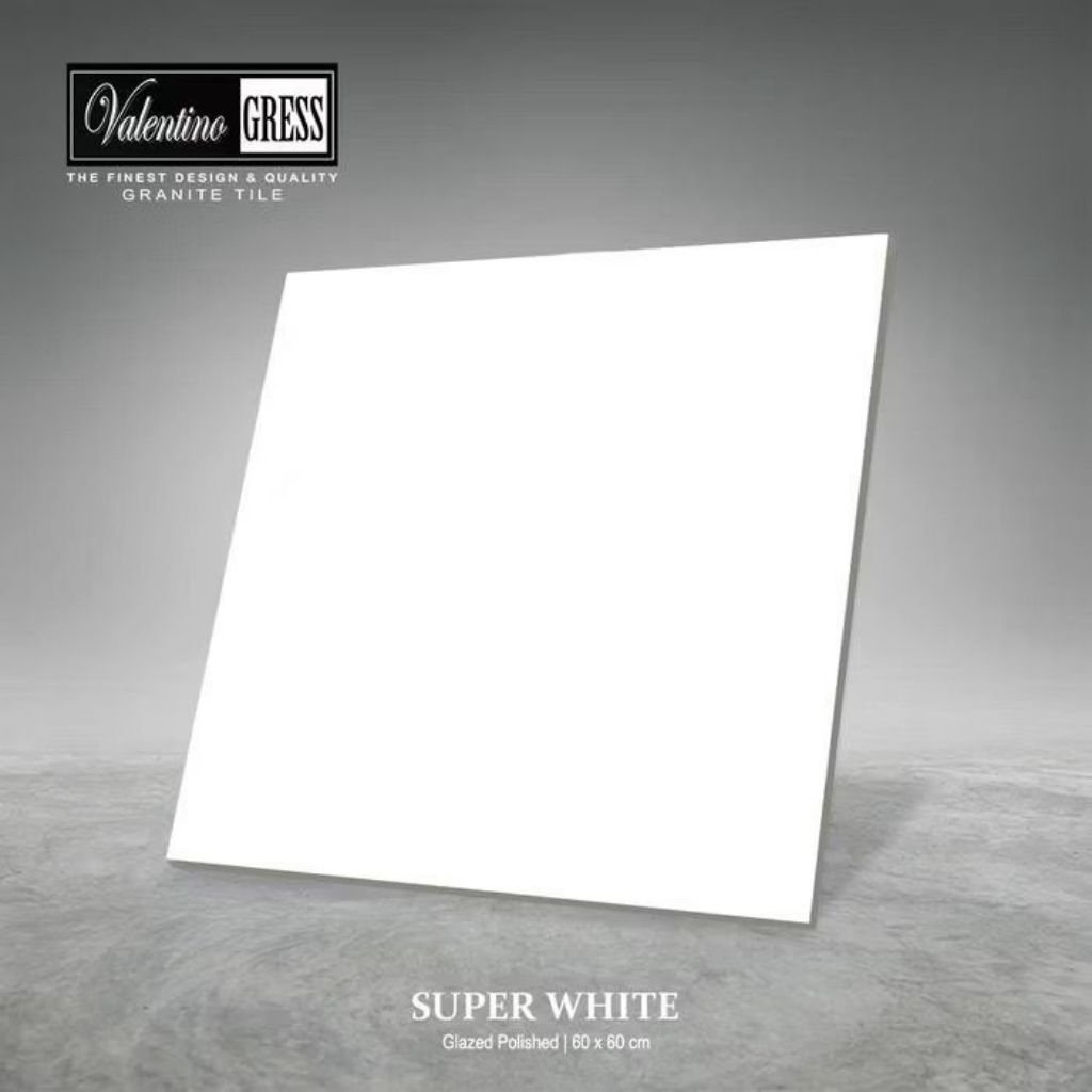 Granite Super White 60x60 lantai | Glaze polishead glossy