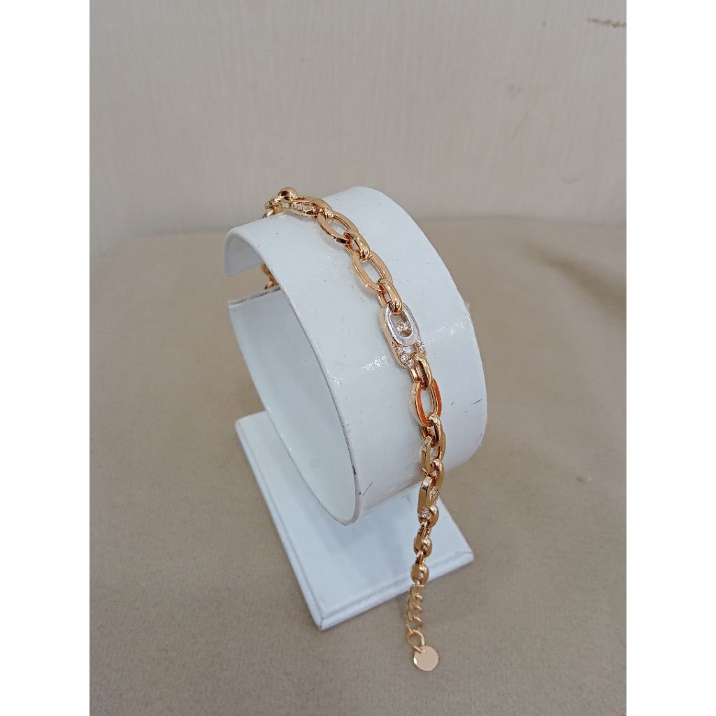 gelang emas 37,5% kadar muda variasi polos