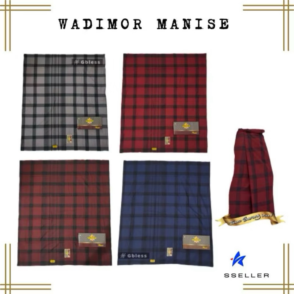 Sarung Wadimor Manise Motif Kotak-kotak Grosir Sarung Dewasa