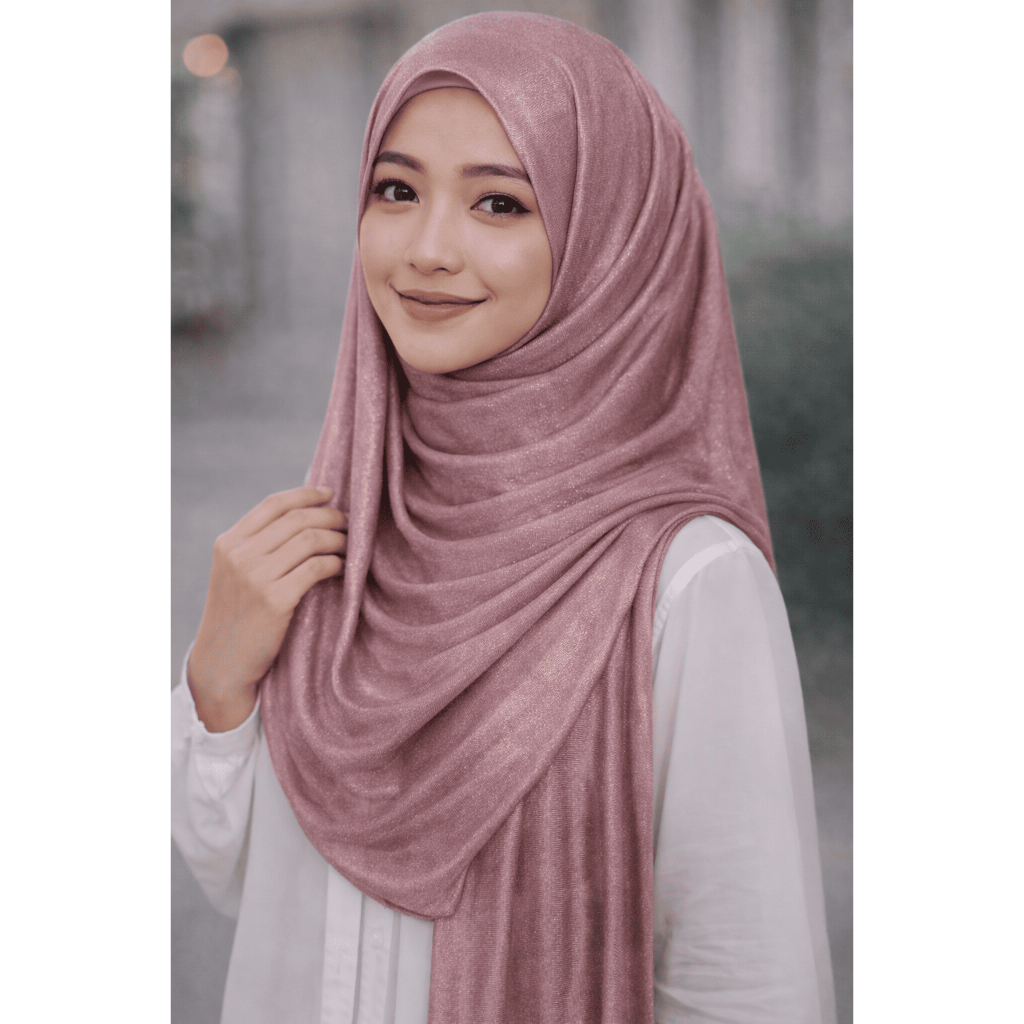 Pashmina Satin Silk Dusty Purple