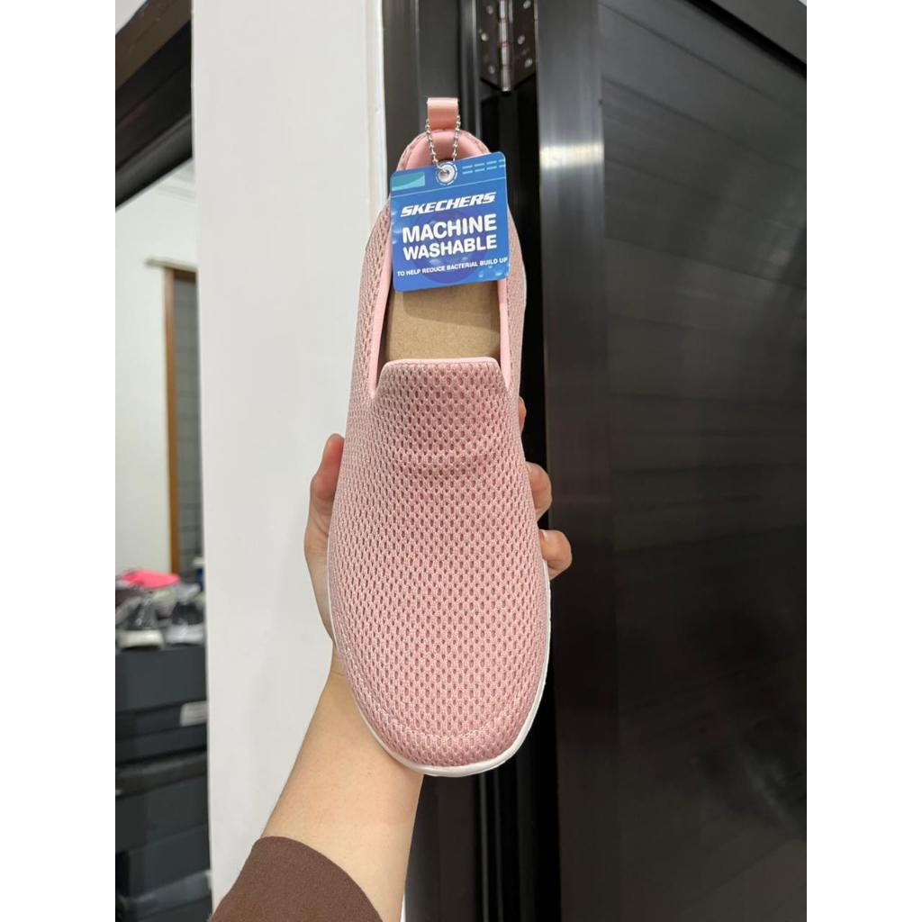 TERBARU SEPATU WANITA SKECHERS GO WALK JOY PINK WOMEN ORIGINAL 124090PKGD