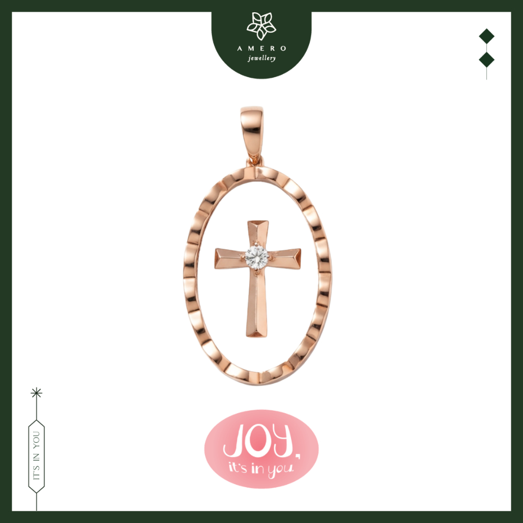 Liontin Emas Rose Gold 17K Leora LL-22 Amero Jewellery