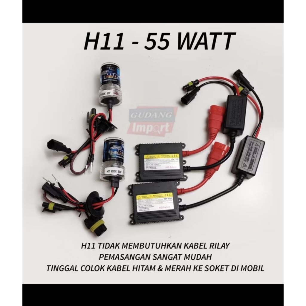 Lampu Mobil HID H11 55W Afarnova