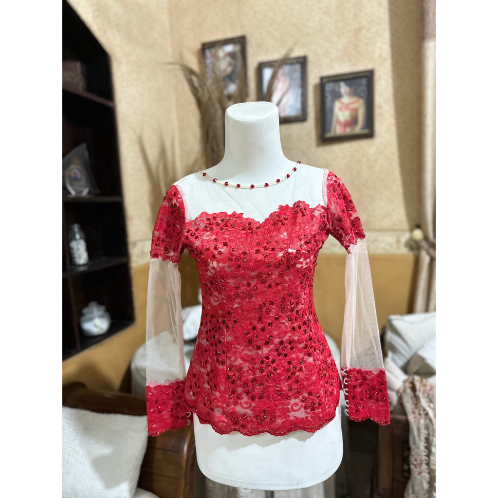 preloved kebaya merah berpayet