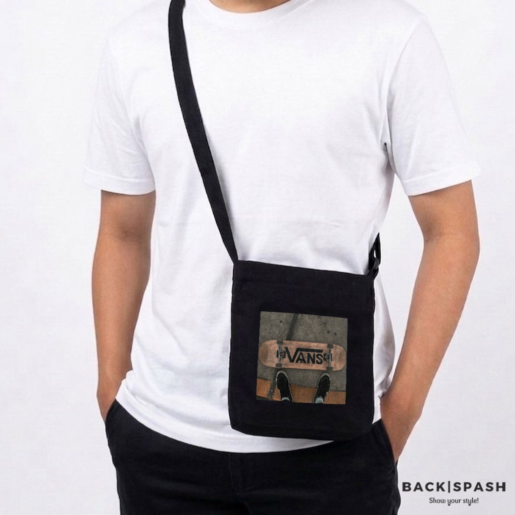 V4NS II Sling Bag Pria Tas Selempang Resleting Pria Mini Bag Kuliah