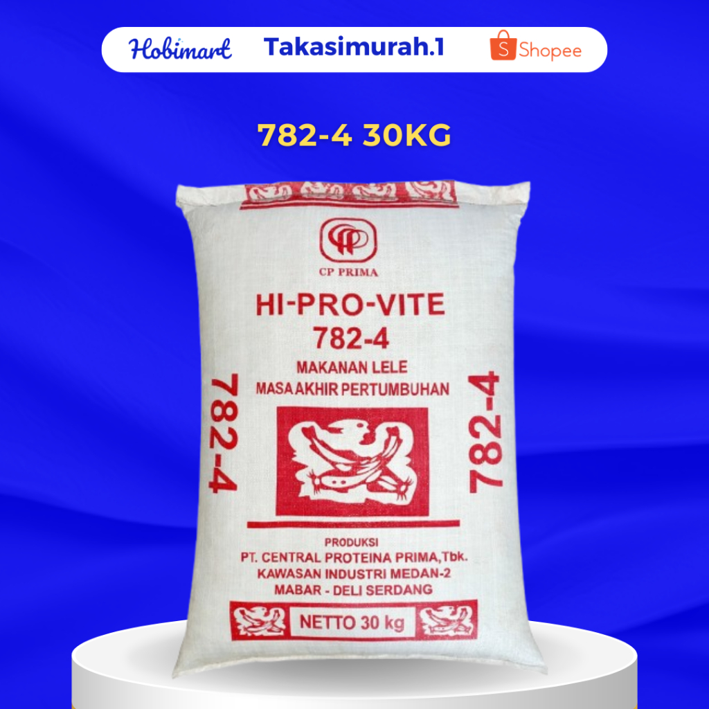 782-4 30 kg - Pakan Pelet Ikan Hi-Pro-Vite 782-4 Protein Tinggi 31-33%