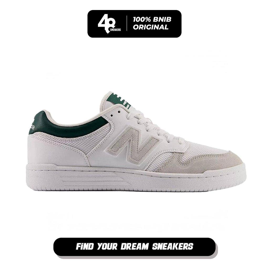 Sepatu Sneakers Pria NB 480 Lv1 White Green (BB480LKD) Original