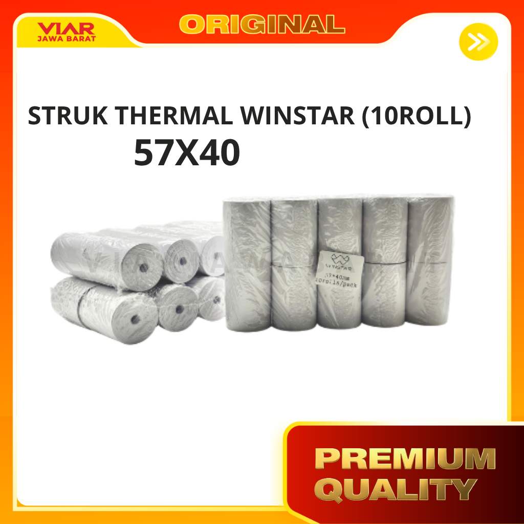 Struk Thermal 57x40 Winstar 10 roll / Struk Thermal Grosir Kertas Struk