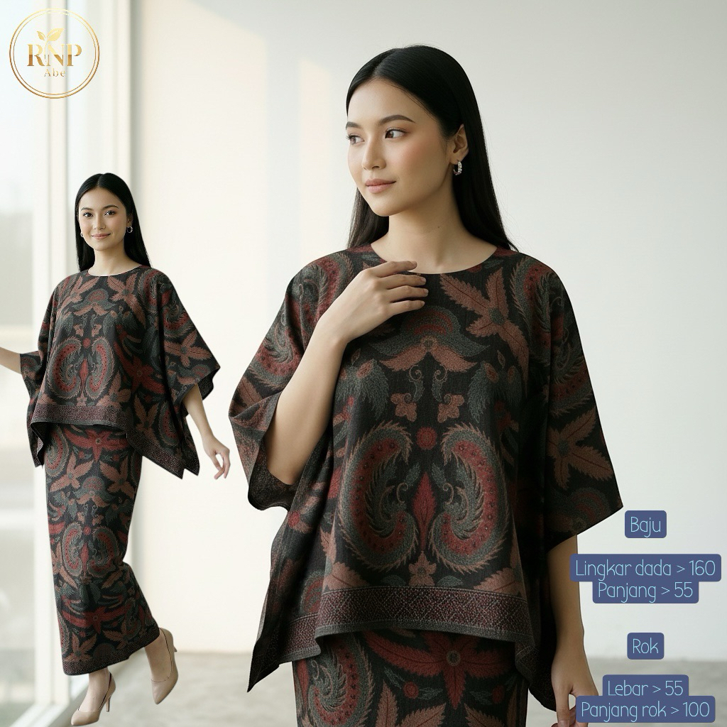 Batik Dobby Cotton Blouse Batwing // Setalan Wanita Bahan Dobby // EDISI KHUSUS BATIK MADURA
