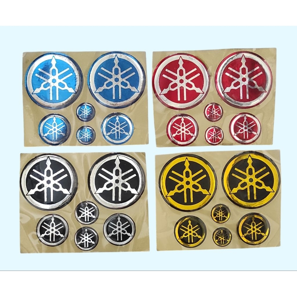 Emblem Yamaha Pack isi 6 untuk Nmax Aerox dan Lexi berbahan Resin 3D