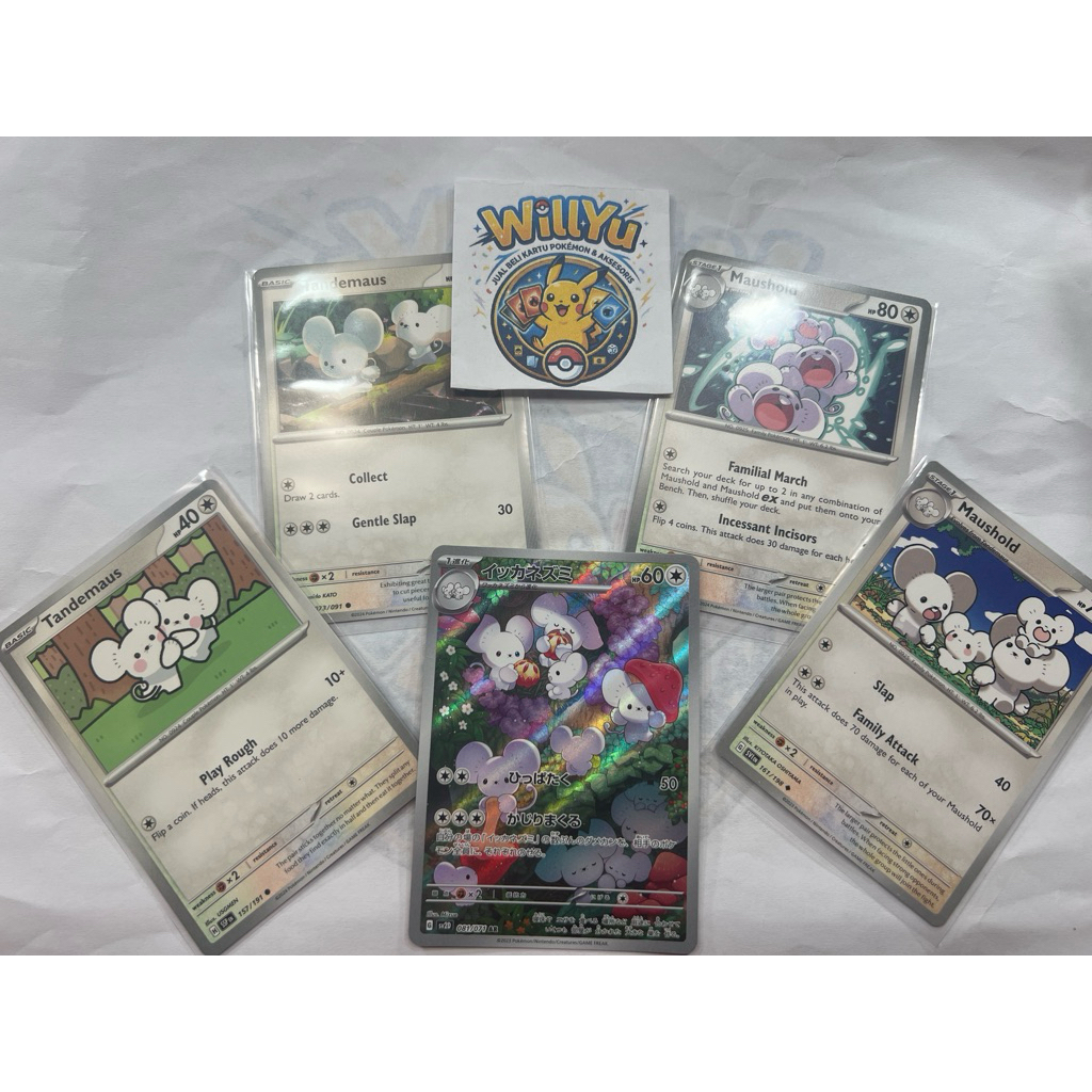 SET MAUSHOLD ART RARE AR 081/071 JAPAN DAN ENGLISH INGGRIS KARTU POKEMON CARD