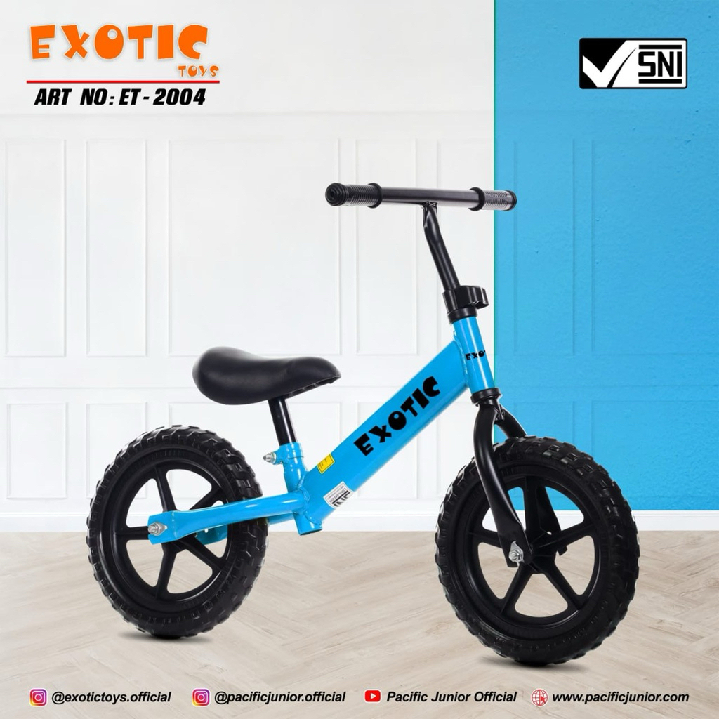 EXOTIC Balance Bike / Push Bike / Sepeda Balance Anak / Sepeda Keseimbangan Anak / Sepeda Tanpa Peda
