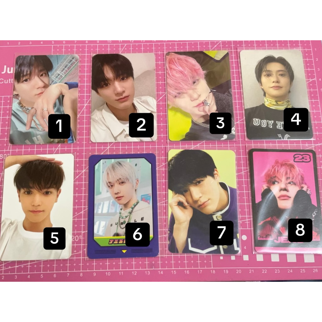 photocard jeno hello future photopack season greetinga 2022 jeno rambut pink jaehyun sticky taeyong 