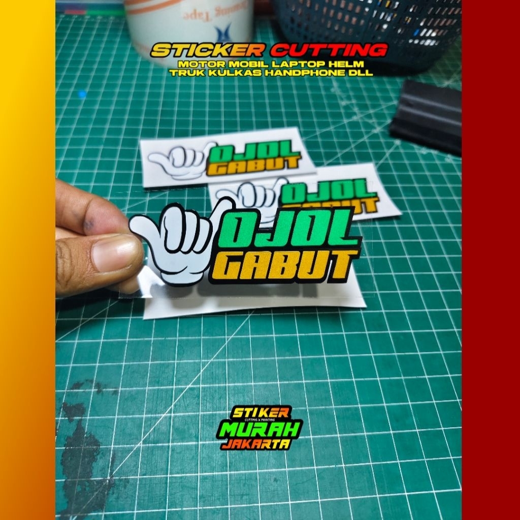 STIKER OJOL GABUT - STICKER CUTTING OJOL KURIR ONLINE