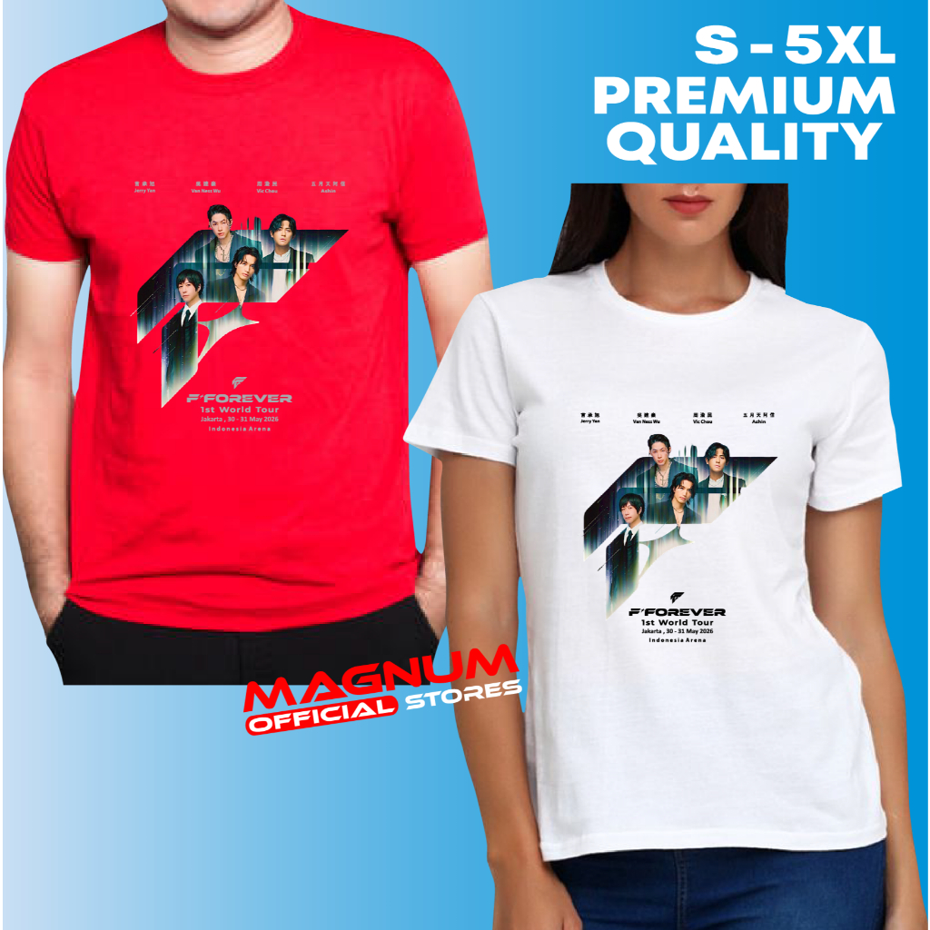 Trending Kaos F4 Meteor Garden F FOREVER World Tour Konser 2026 Jakarta Baju Versi Premium Terbaru