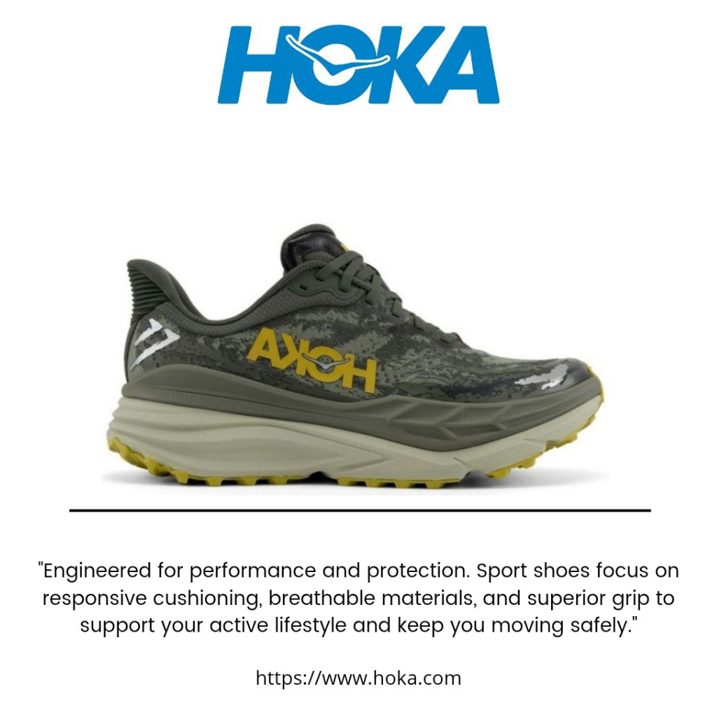 Sepatu HOKA ONE ONE Stinson 7 Olive Haze Trail Running Shoes