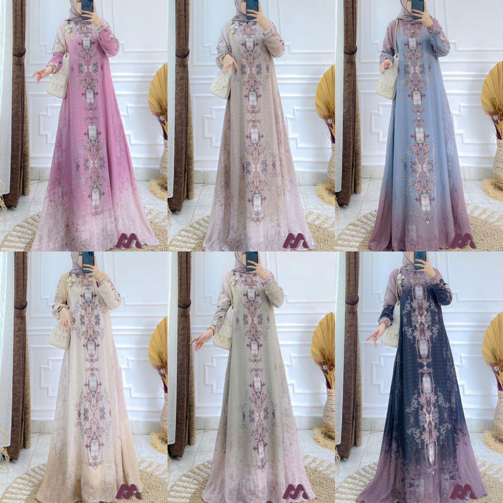 Sameha vol 58 dress gamis terbaru ORi by HMF LUXURY