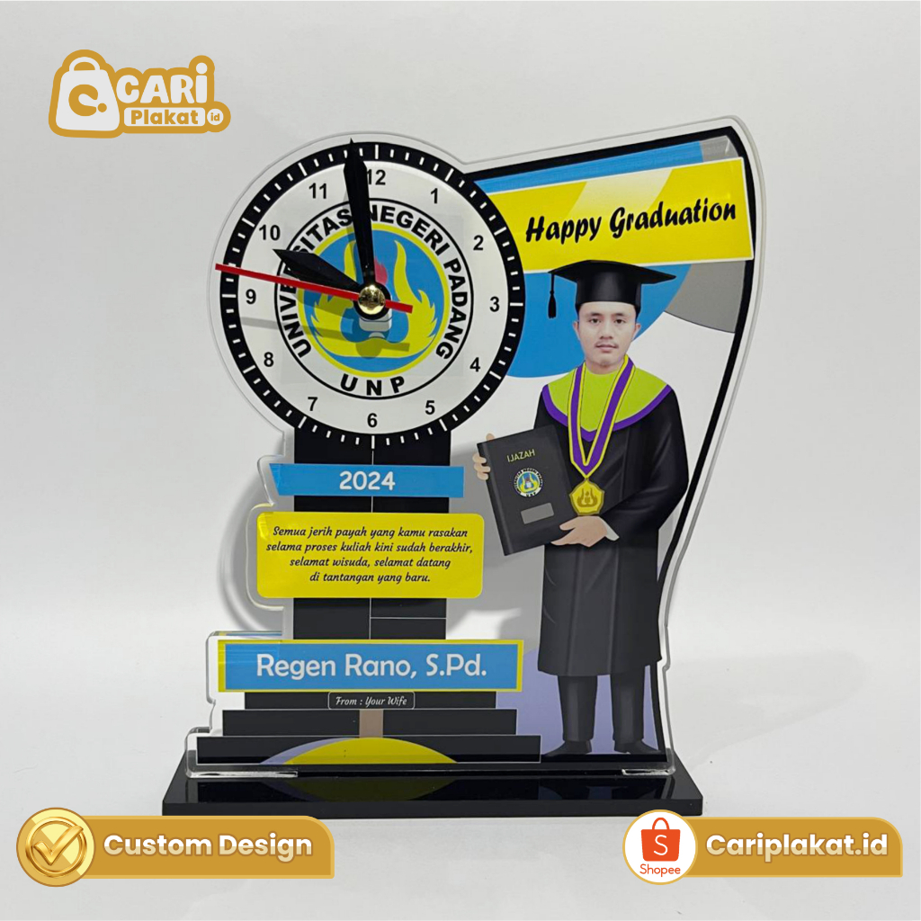 Plakat Wisuda + Jam // Kado Murah