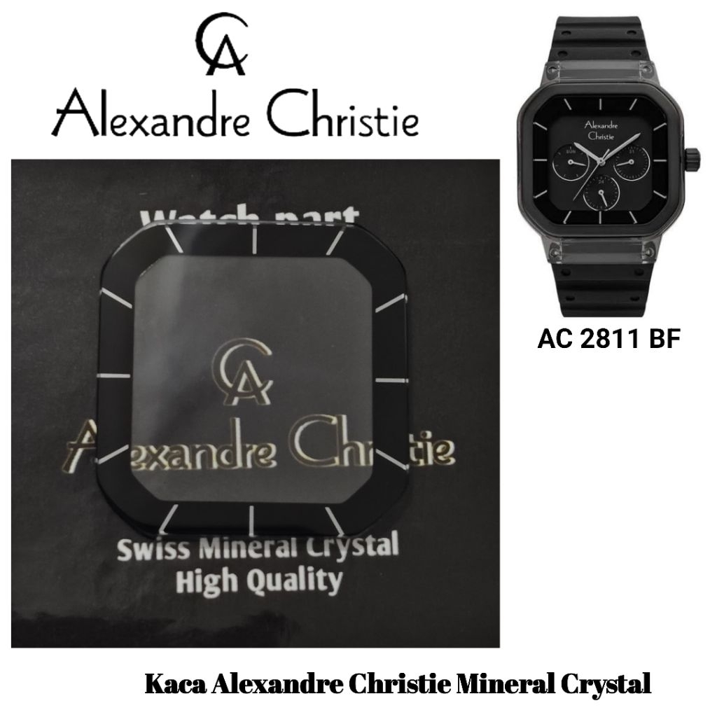 Kaca Jam Tangan Alexandre Christie AC 2811BF Original