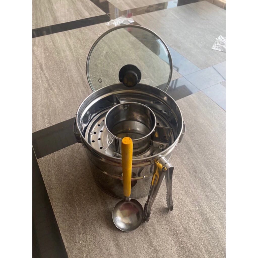 DANDANG BAKSO TUTUP KACA *SEKAT 3* UKURAN 22cm