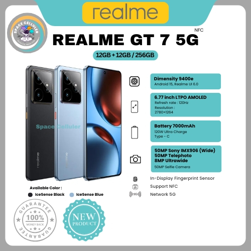 HP REALME GT 7 5G 12/256GB & GT 7T 5G 12/256GB (GARANSI RESMI REALME 1 TAHUN)