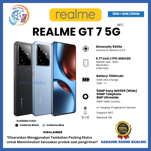 HP REALME GT 7 5G 12/256GB & GT 7T 5G 12/256GB (GARANSI RESMI REALME 1 TAHUN)