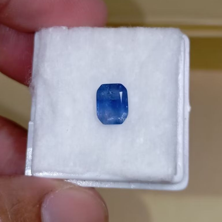 Batu permata natural blue sapphire ceylon + Sertifikat JAVA