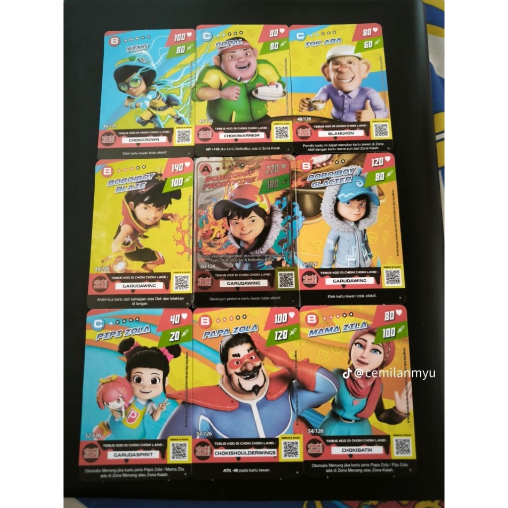 Kartu BoBoiBoy sopan fase 1 (Random)