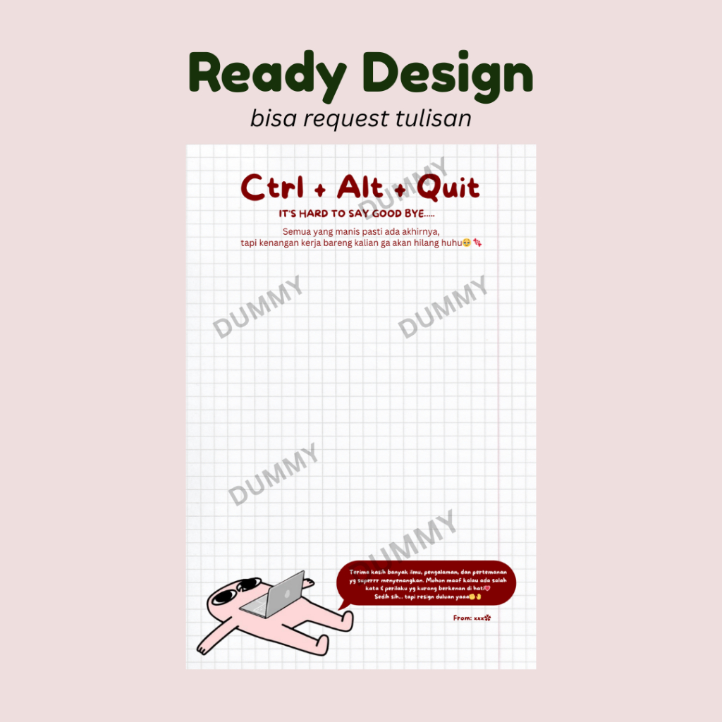 Kartu Ucapan Aesthetic A5 | Greeting Card Hampers | Kartu Ucapan Resign, Wisuda, Gift Simple