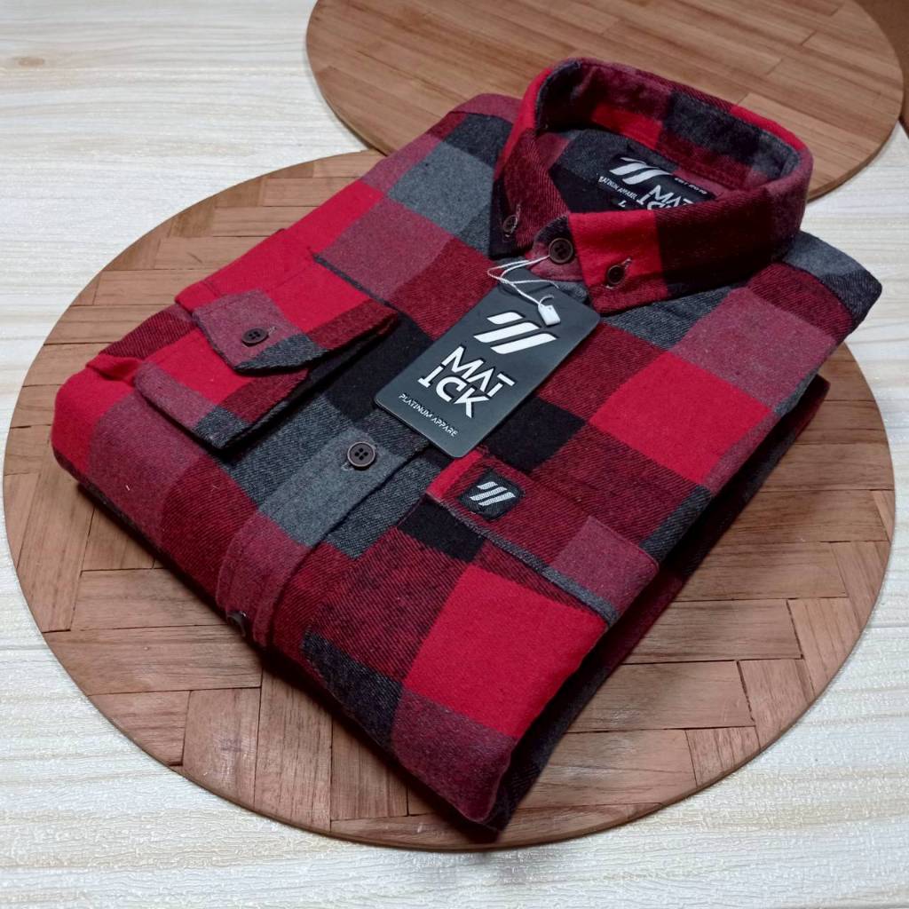 HS-Kemeja Stripe kotak Pria Dewasa Lengan Panjang premium Hem Salur kemeja Garis-garis Distro Cowok 