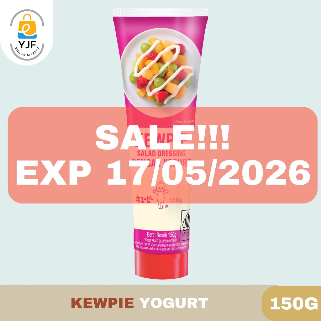 Kewpie Salad Dressing Dengan Yogurt / Saus  Salad / Salad Dressing Kemasan Tube 150gr