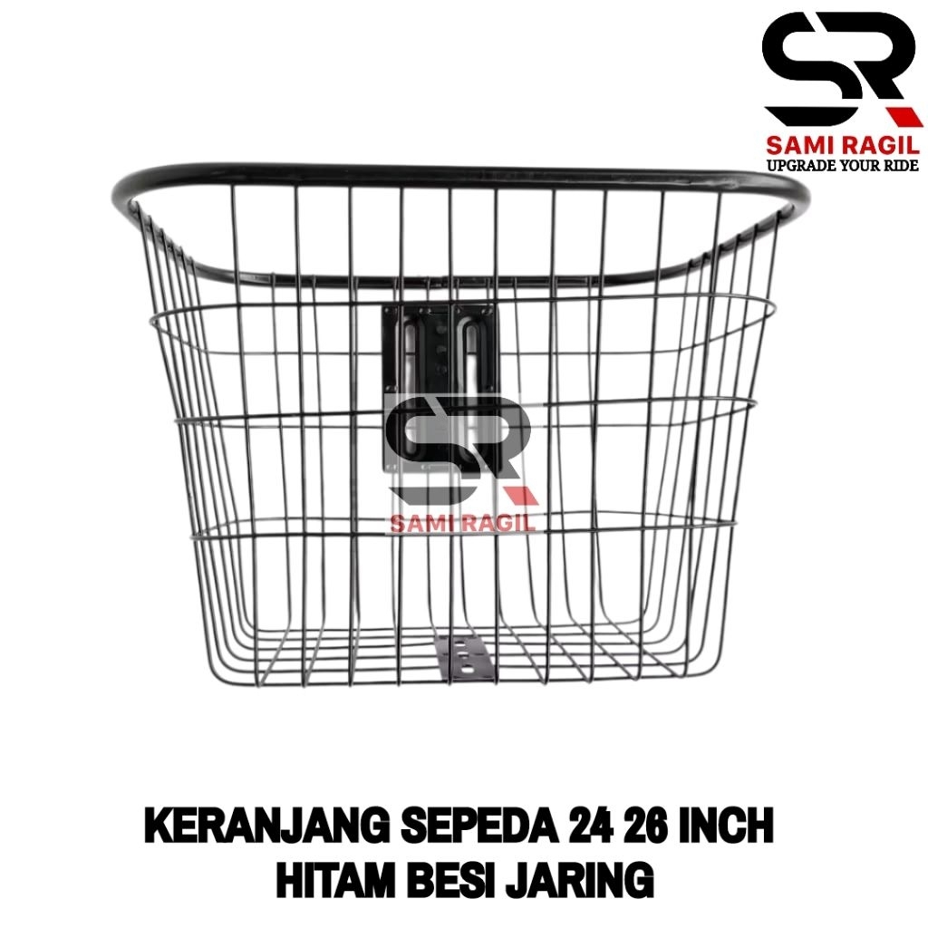 KERANJANG SEPEDA PHOENIX 24 26 INCH HITAM CITY BIKE CTB POENIX BESI FEDERAL JARING TEMPAT BARANG KRA