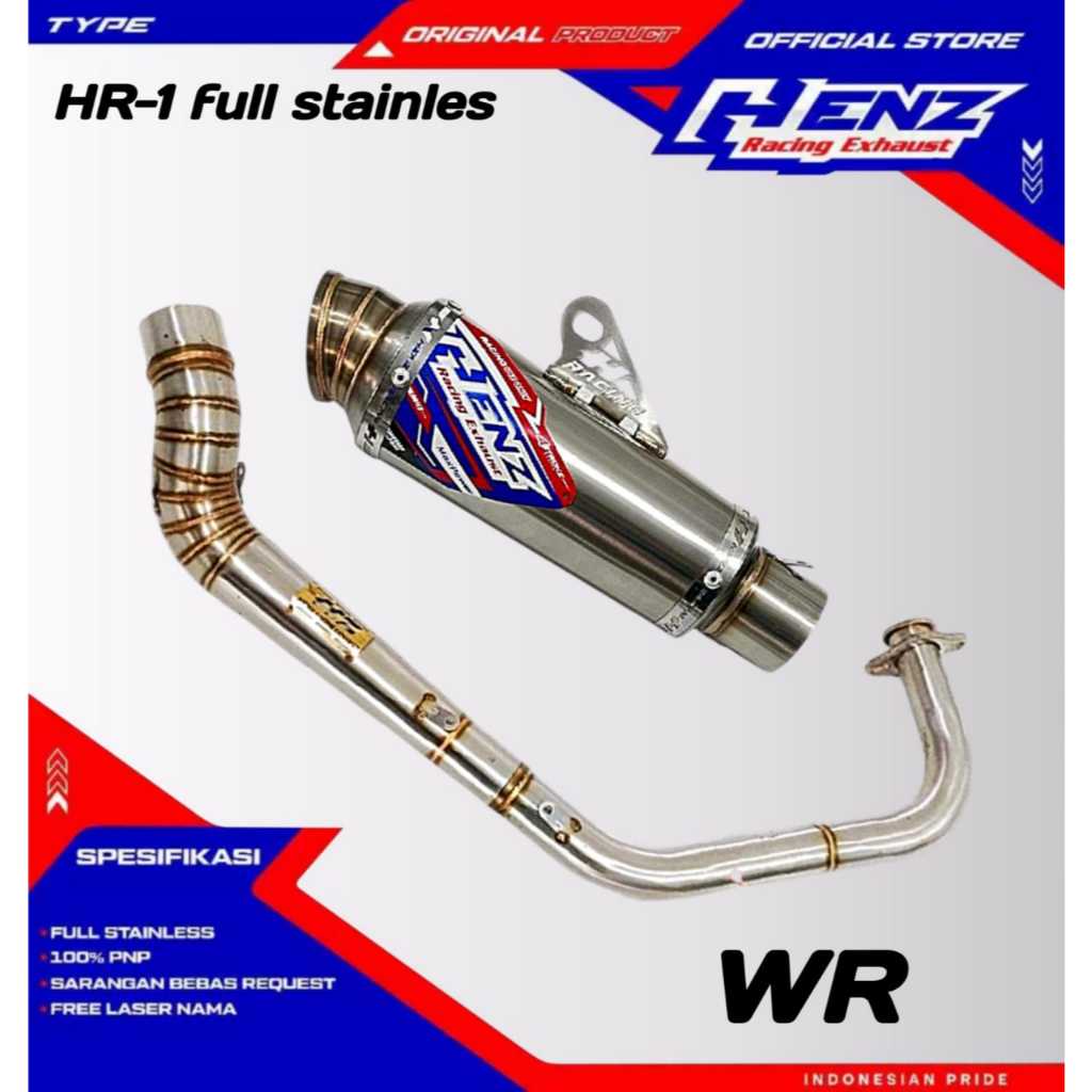 Kenalpot Kolong WR HR-1/HR-2 Henz Racing Exhaust