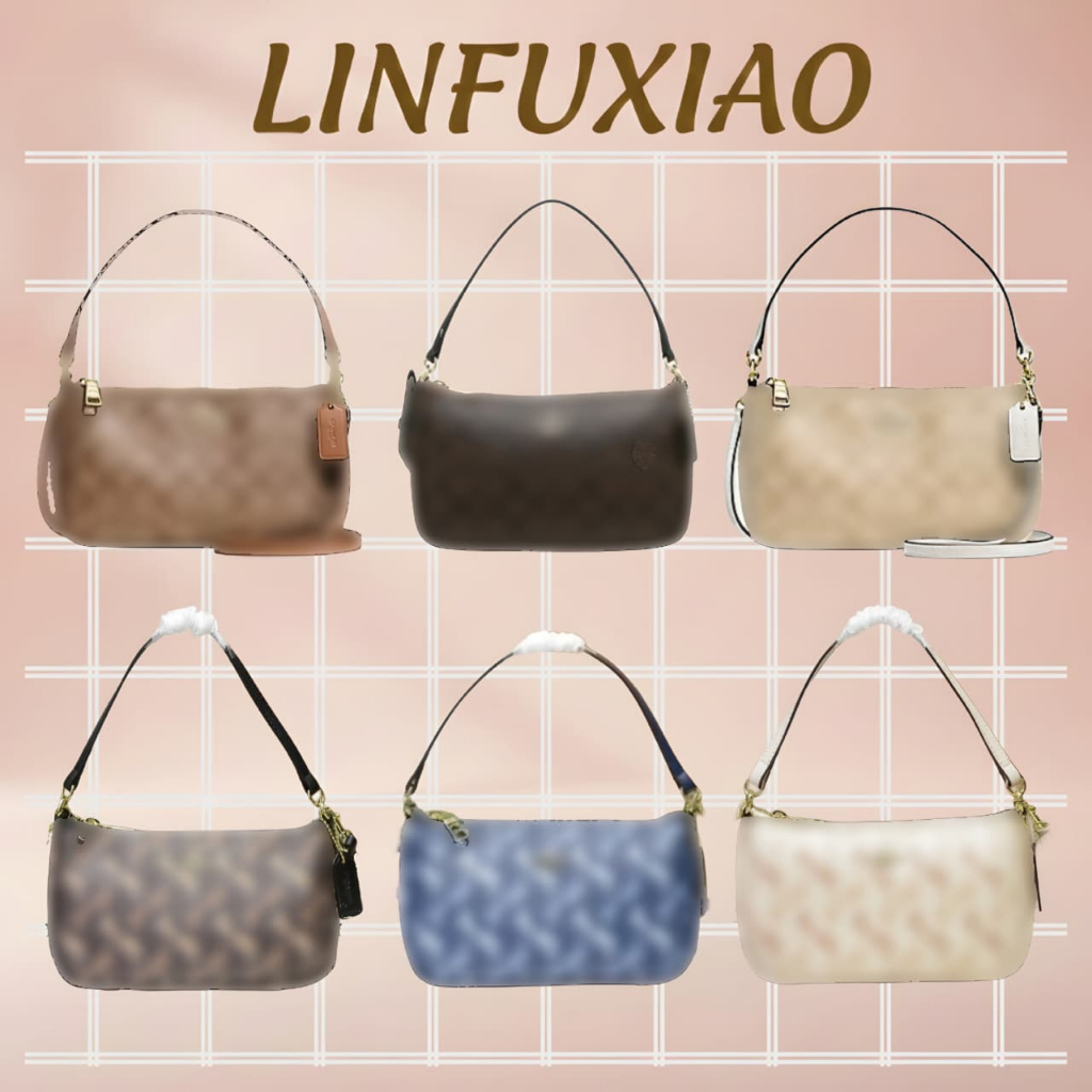 Top Handle Pouch In Horse print & Signature 36674 58321