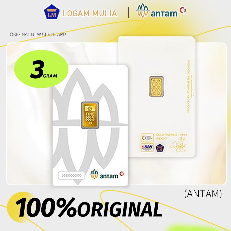 LM Logam Mulia Emas Antam 3 gr gram Kado Ulang Tahun Happy Birthday Souvenir Gift Hadiah