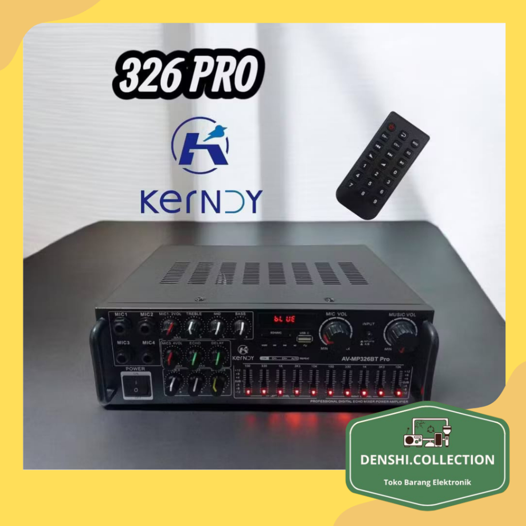 Amplifier Bluetooth EQ Audio Karaoke Home Theater av 326bt pro KERNDY AV-MP326BT PRO