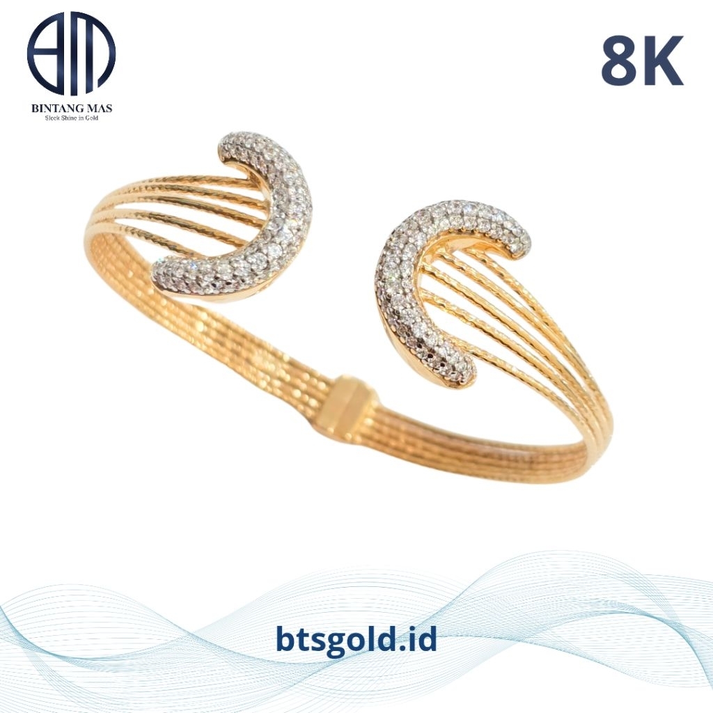 Gelang Emas Bangle Jangkar Permata  | 8K