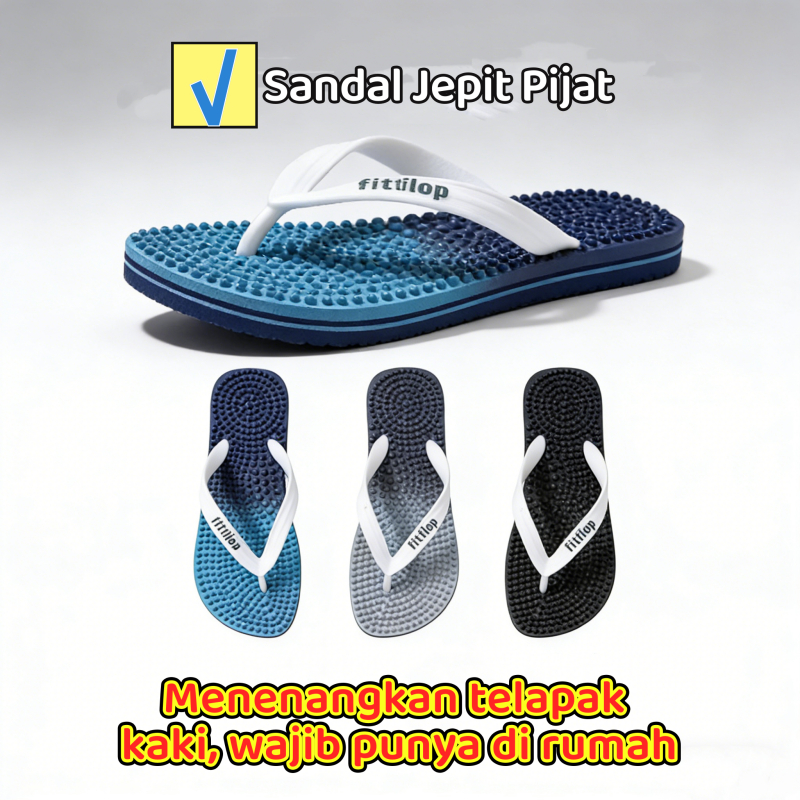Sandal Jepit Pijat Dewasa Pria Wanita Model Simple Keren