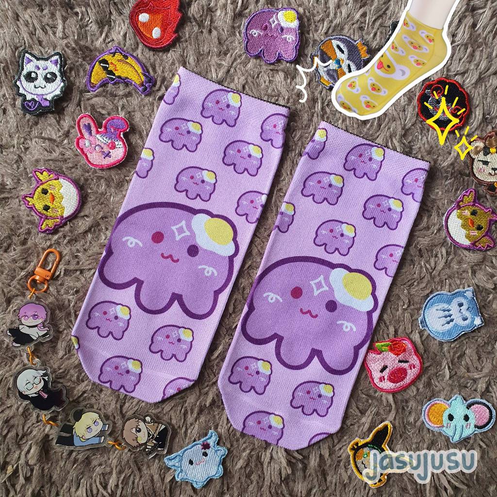 NIJISANJI EN SOCKS Kaos Kaki Fan Mascot by jasujusu - Ankle height