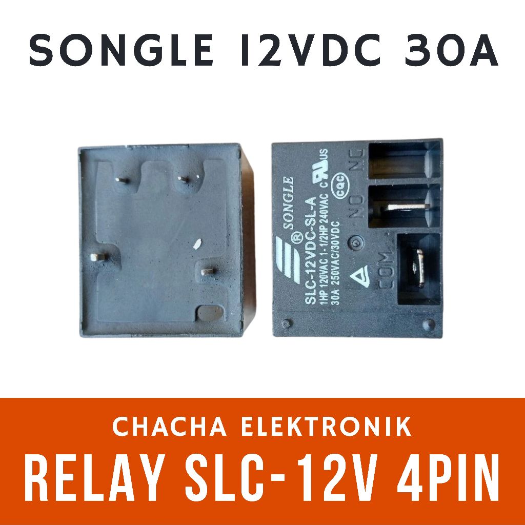 RELAY SONGLE DC 12V 30A 4 PIN