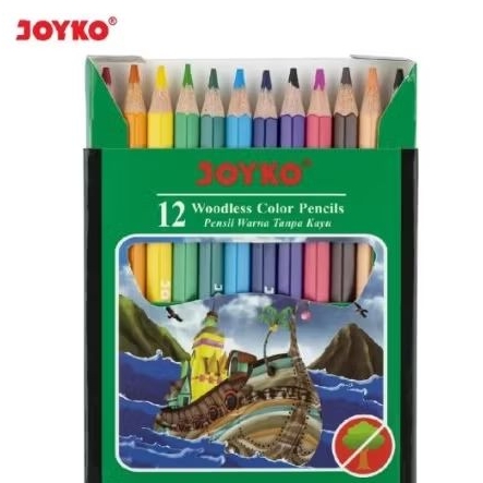 Pensil Warna isi 12 warna/Pensil Warna Joyko/Pensil Warna Murah