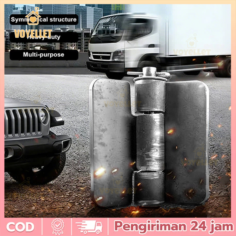 Voyellet Engsel Las Tugas Berat, Pintu Besi Simetris, Tempat Sampah Tebal, Otomotif