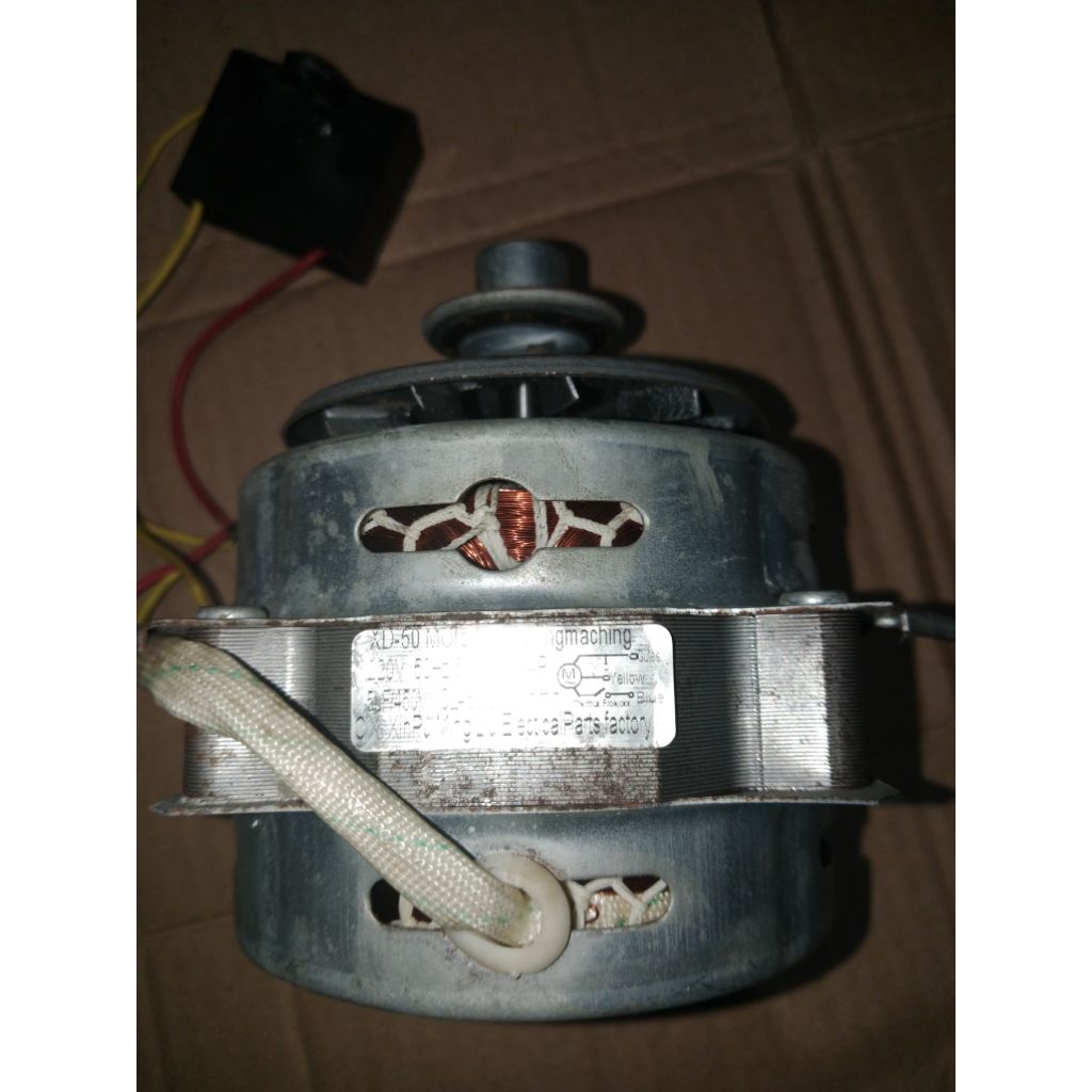 dinamo mesin cuci mini 1tabung original mito(cuci dan pengering) +capasitor+puly, siap pakai