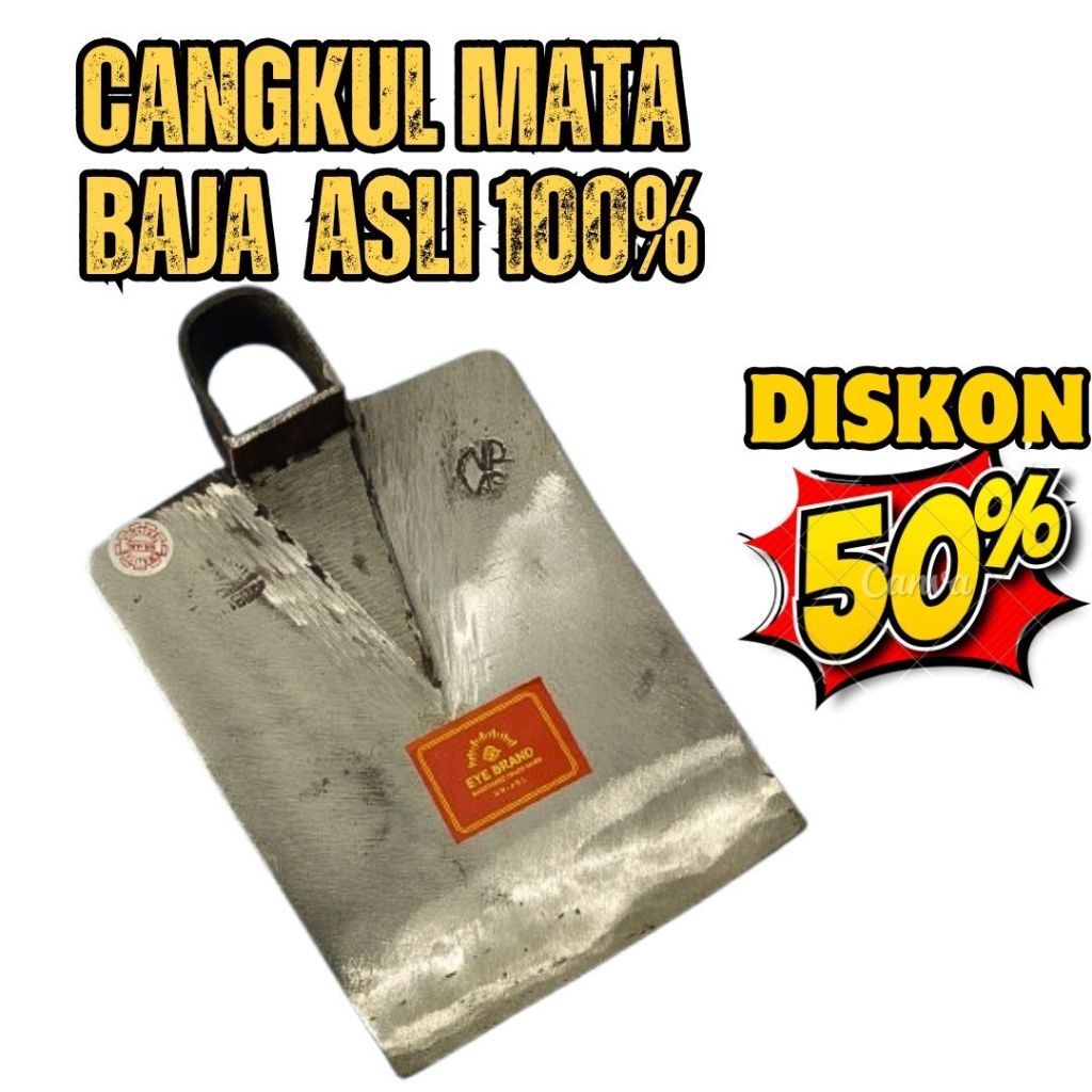 Pacul Cangkul Raptor cap mata Cangkul Pacul Baja Blitar Asli Original untuk Tanah Sawah Kebun Taman