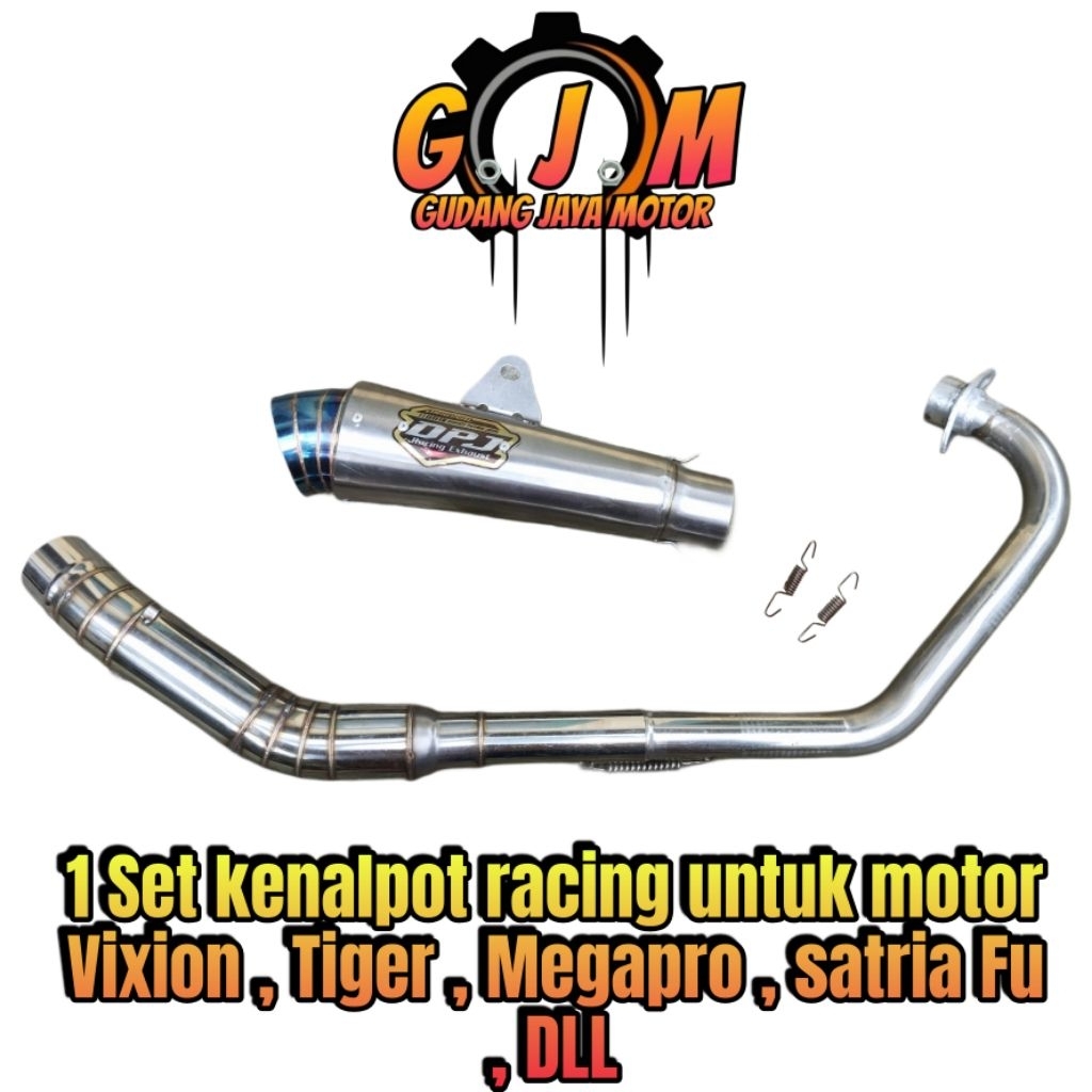 1 Set kenalpot racing PNP full stainless SLINCER SARTENG/saringan tengah || Fu/fufi MX king MX old/n