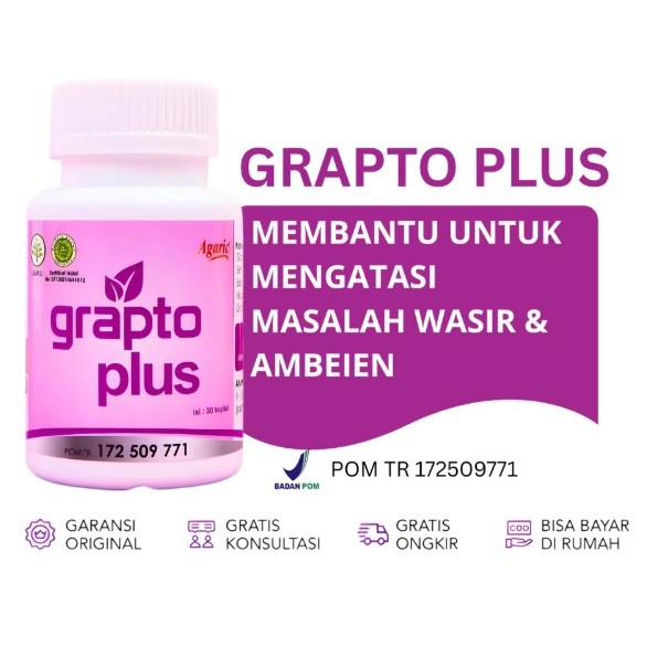 Grapto Plus Kaplet Obat Ambeien Herbal Alami