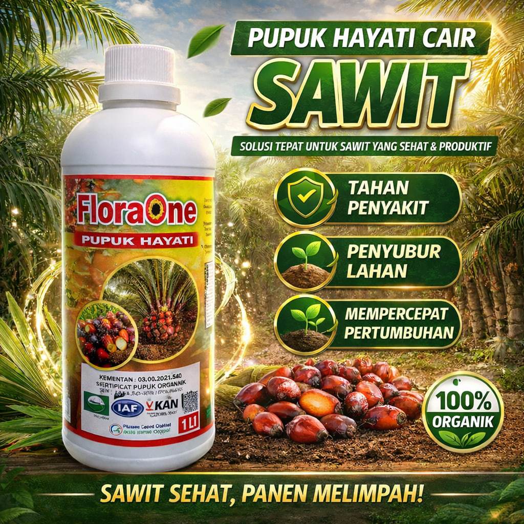 Pupuk Sawit Agar Buah Lebat, Pupuk Sawit Cair, Pupuk Sawit Yang Bagus, FLORAONE SAWIT 1 LITER