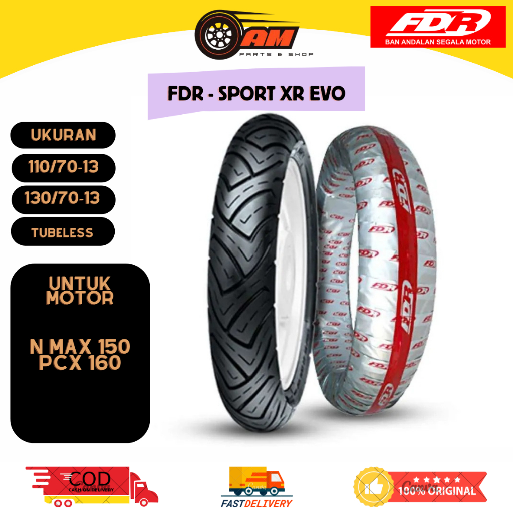 Ban Tubeless ORIGINAL FEDERAL HONDA FDR-SPORT XR EVO Untuk motor NMAX ADV PCX 110/70-13 130/70-13